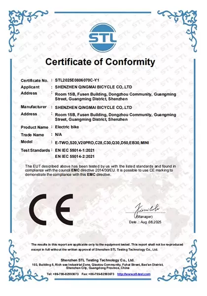 Certificado CE-EMC