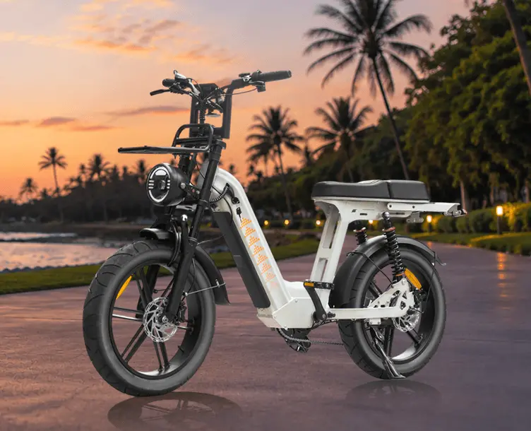 Bicicleta el&eacute;ctrica urbana con bater&iacute;a de largo alcance para viajes diarios